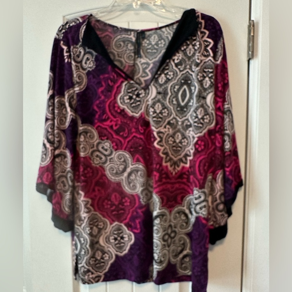 Long tunic style blouse top